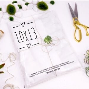 25 PACK- 10X13 CLEAR SUFFOCATION WARNING POLY MAILERS